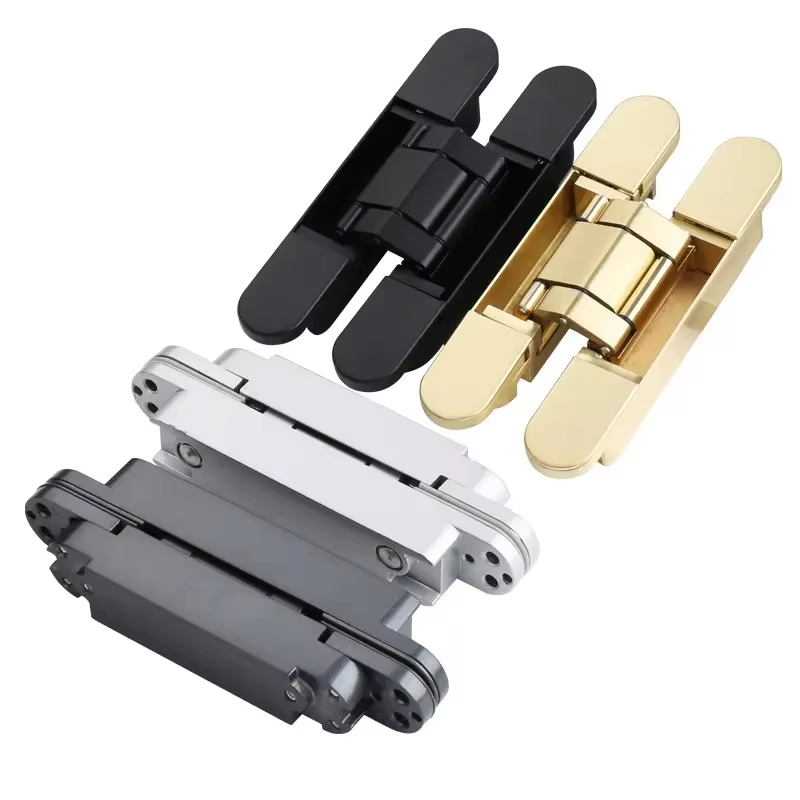 Hot selling adjustable heavy-duty zinc alloy hidden invisible concealed pivot 3d hinge for wooden door window