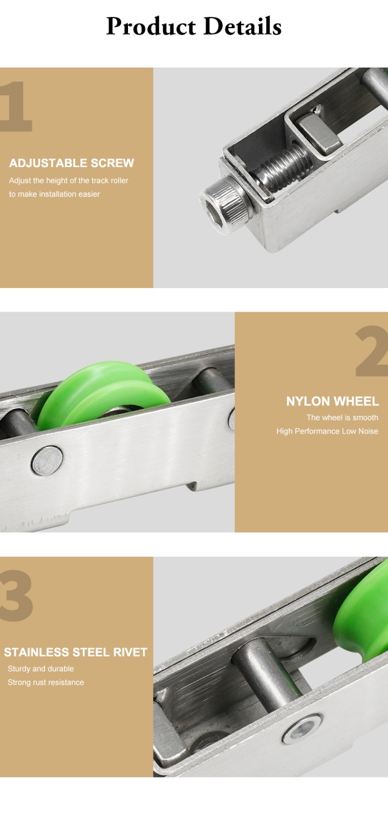 aluminium sliding door wheels