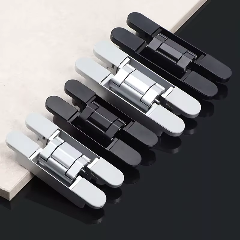 Hot selling adjustable heavy-duty zinc alloy hidden invisible concealed pivot 3d hinge for wooden door window