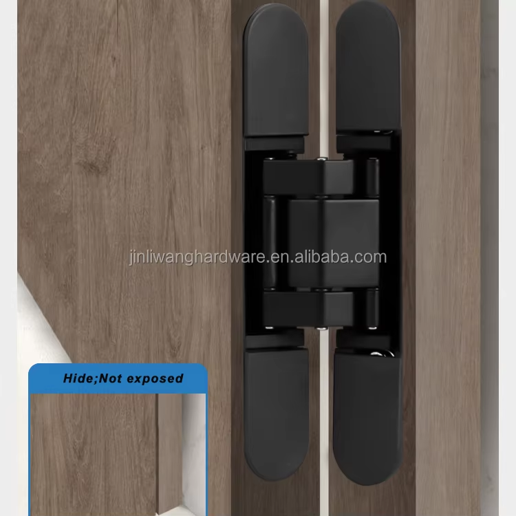Hot selling adjustable heavy-duty zinc alloy hidden invisible concealed pivot 3d hinge for wooden door window